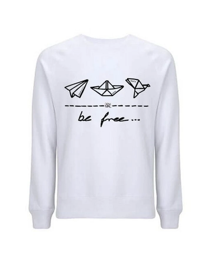 DENK.MAL Clothing be free – Unisex Sweatshirt "dove white”
