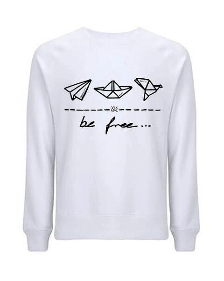DENK.MAL Clothing be free – Unisex Sweatshirt "dove white”