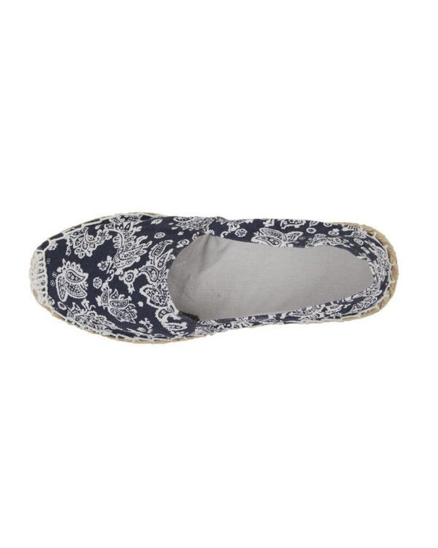 Japanwelt Espadrilles Paisley Muster Espadrilles Classic Canvas Damen und Herren Blau Weiß – Ansicht 4