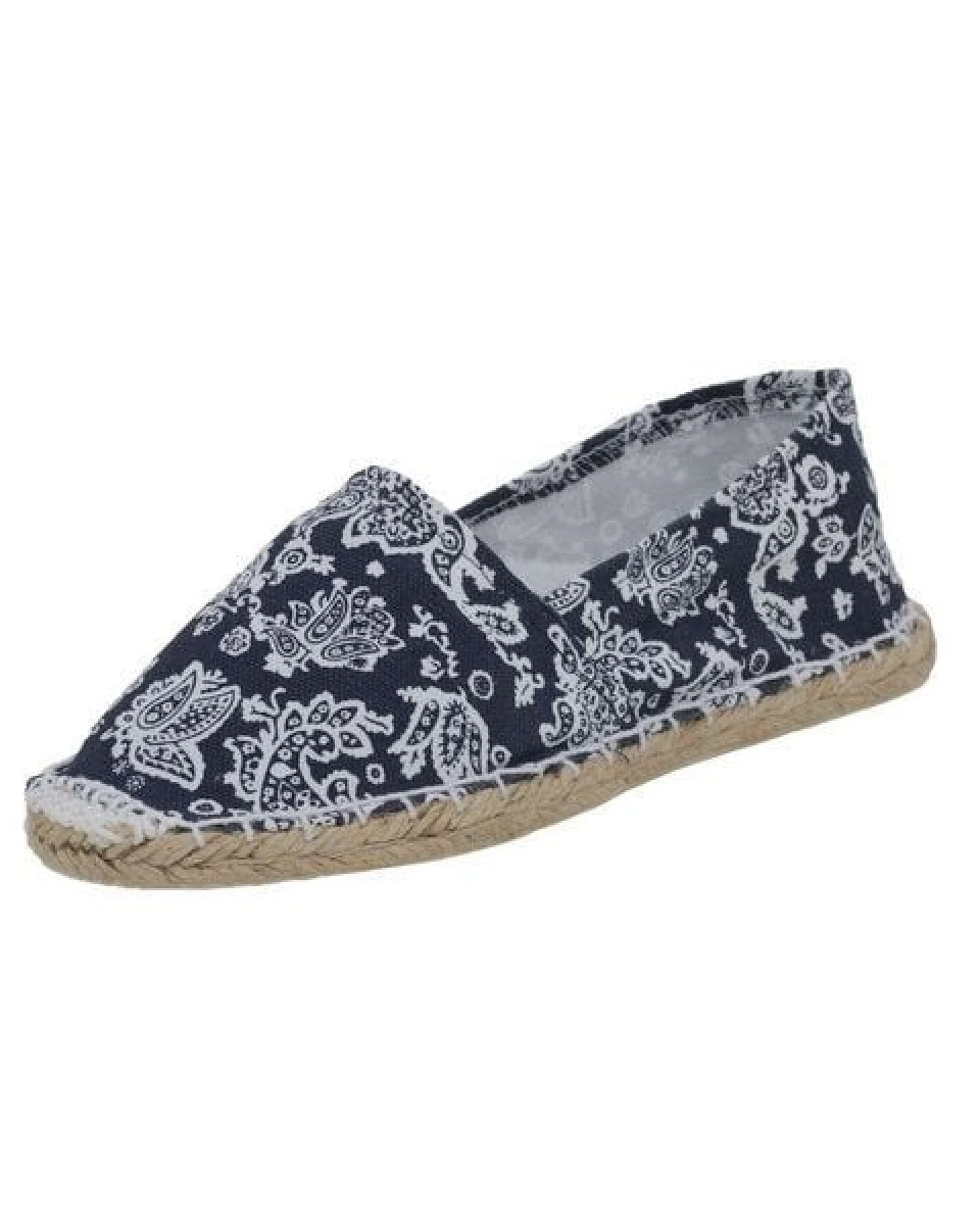 Japanwelt Espadrilles Paisley Muster Espadrilles Classic Canvas Damen und Herren Blau Weiß – Ansicht 4