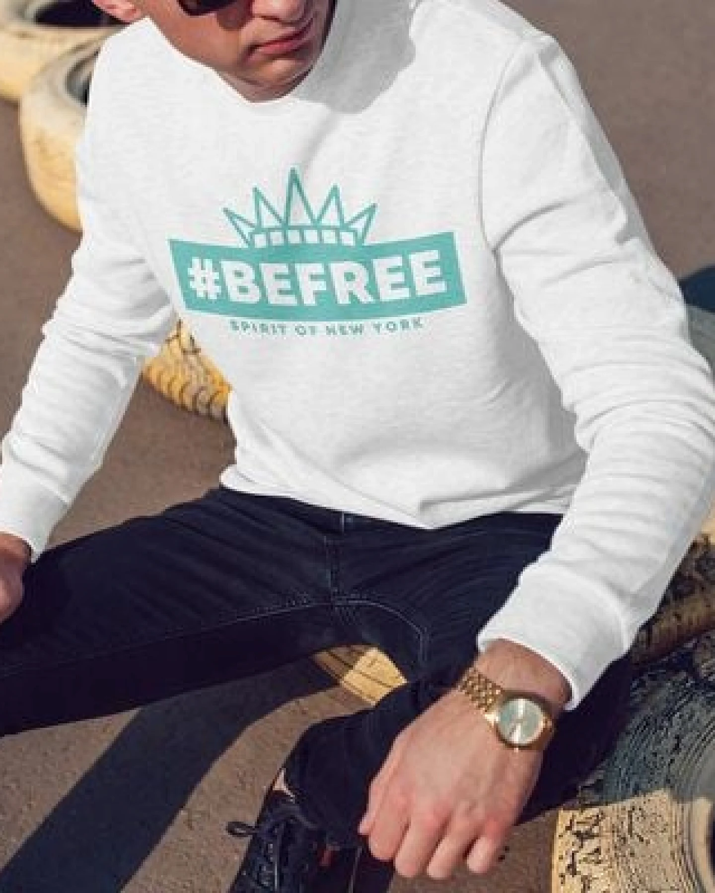 be free shoes be free – Unisex Sweatshirt “Spirit of New York” – Ansicht 4