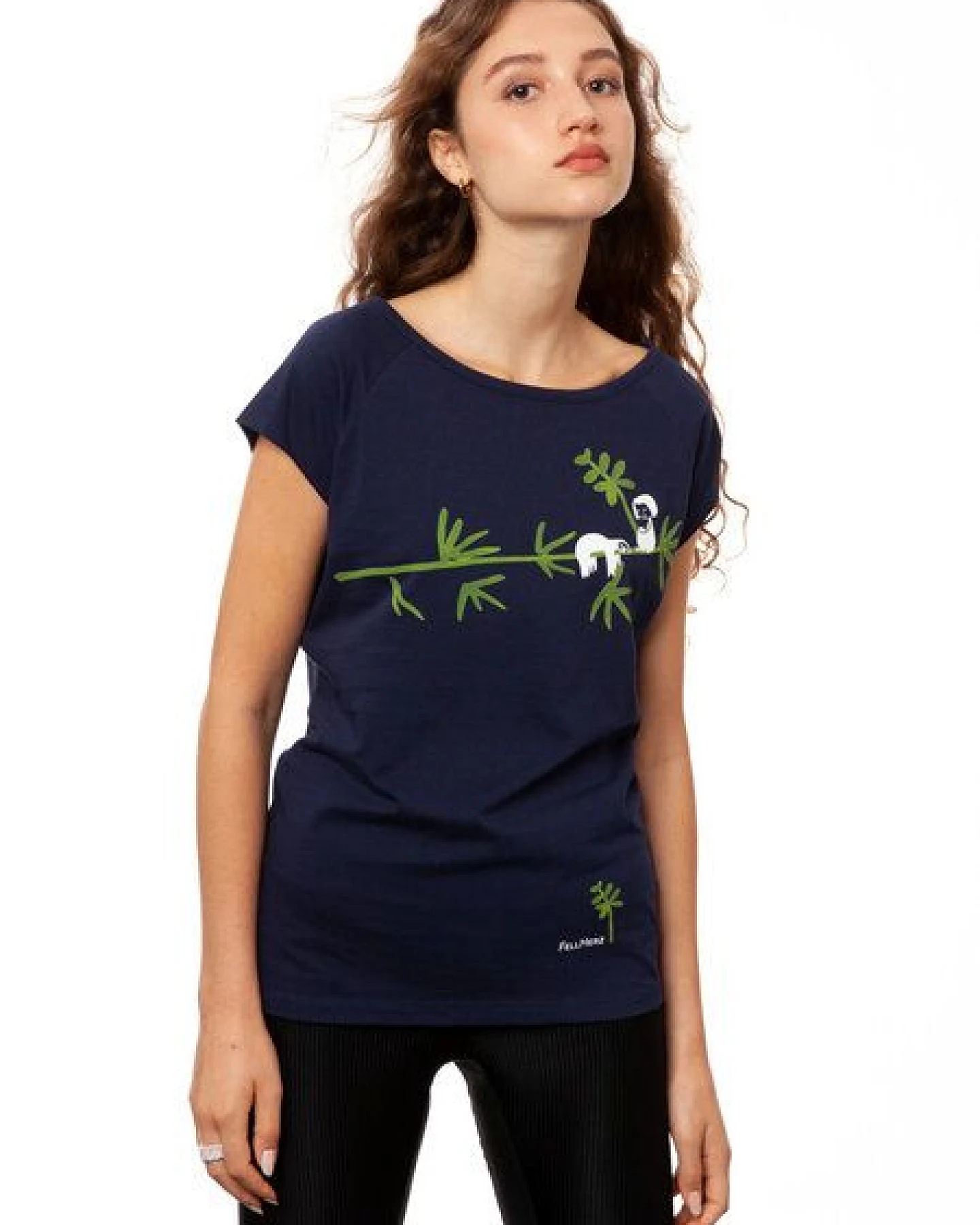 FellHerz Damen T-Shirt Faultier Bio Fair – Ansicht 4