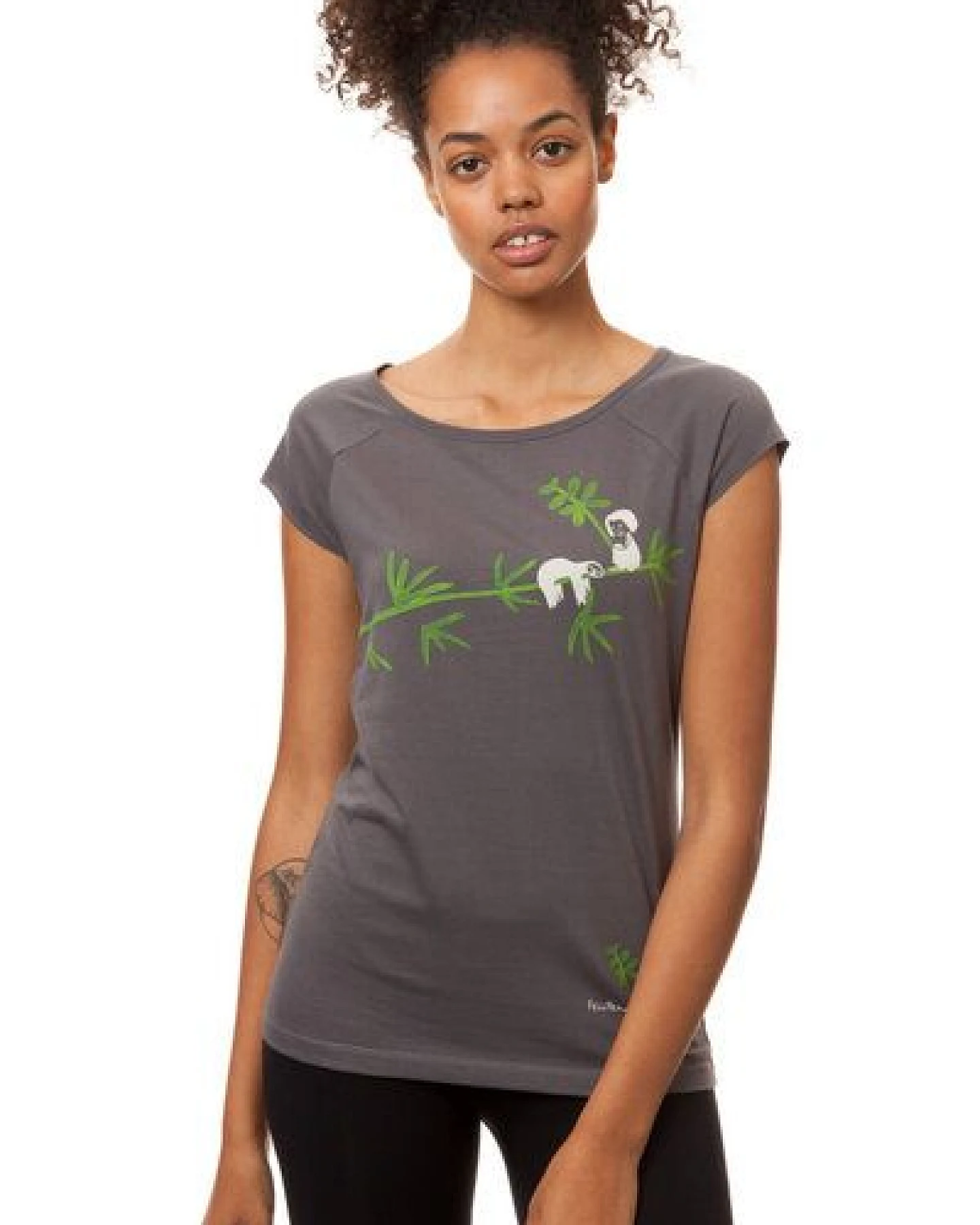 FellHerz Damen T-Shirt Faultier Bio Fair – Ansicht 2
