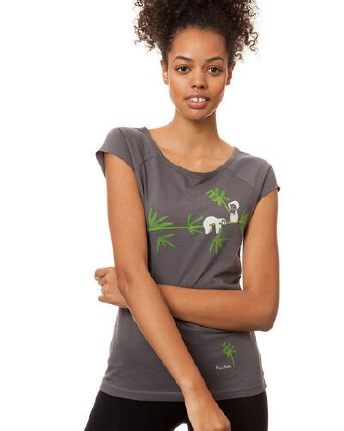 FellHerz Damen T-Shirt Faultier Bio Fair – Ansicht 4