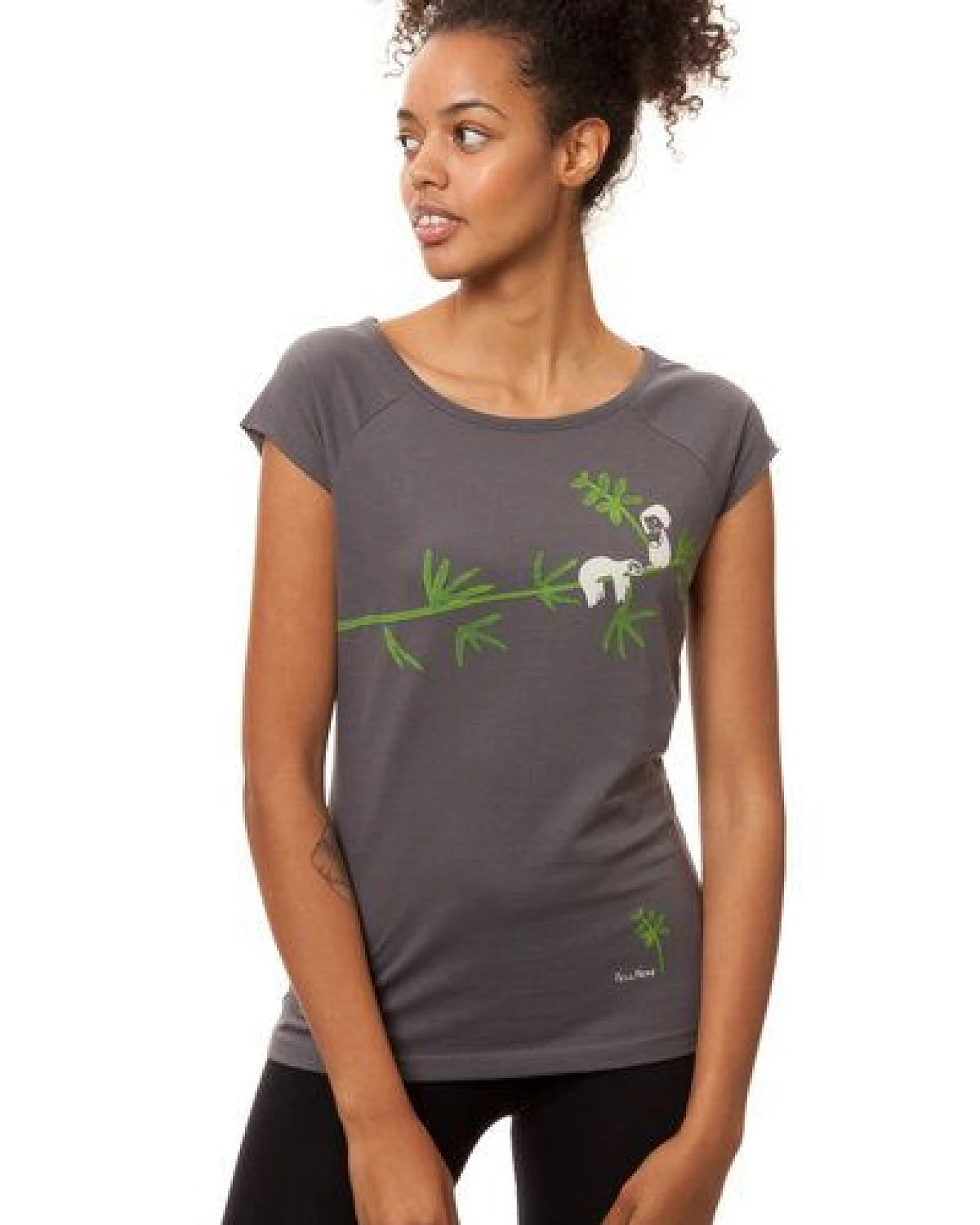 FellHerz Damen T-Shirt Faultier Bio Fair – Ansicht 2