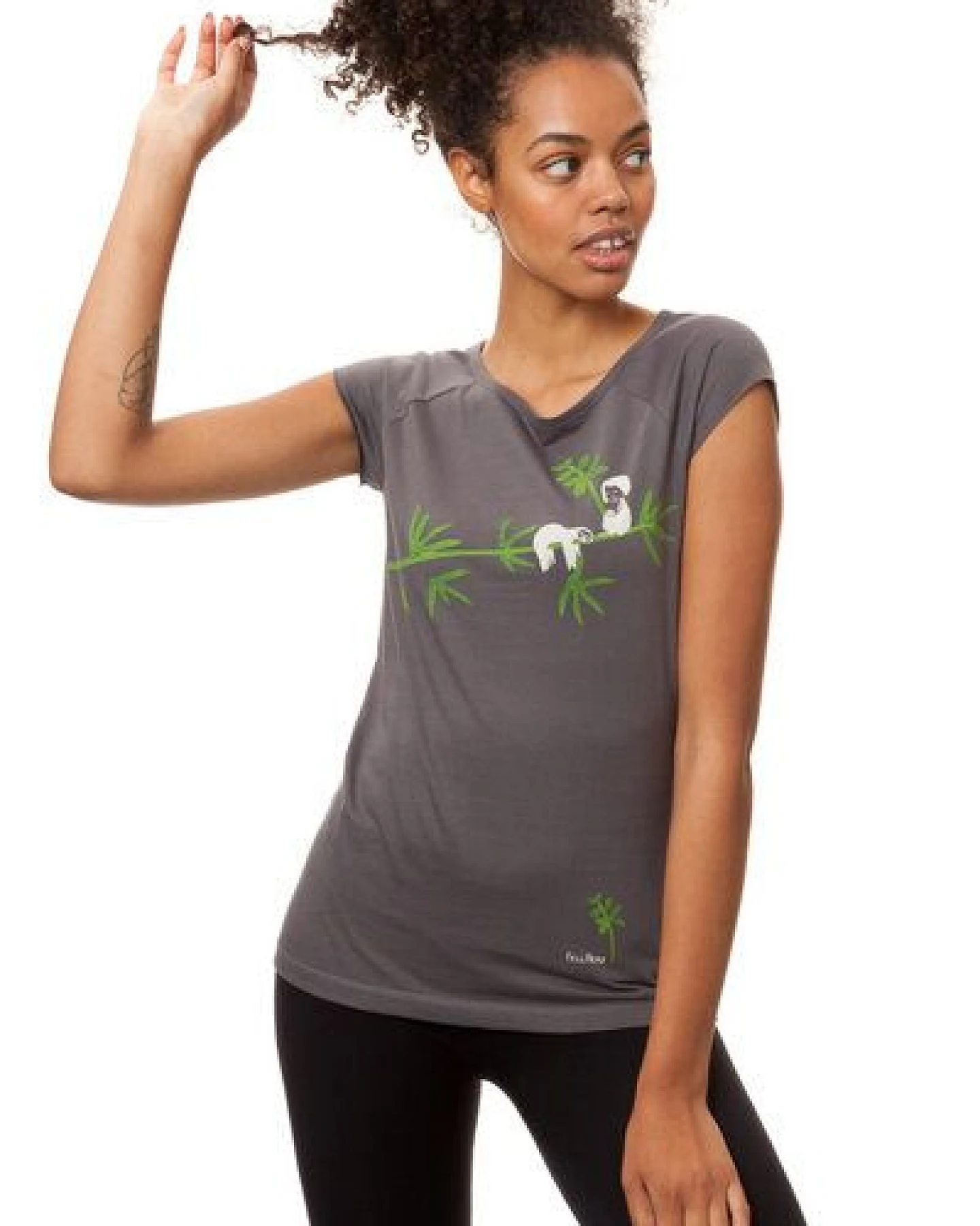 FellHerz Damen T-Shirt Faultier Bio Fair – Ansicht 4
