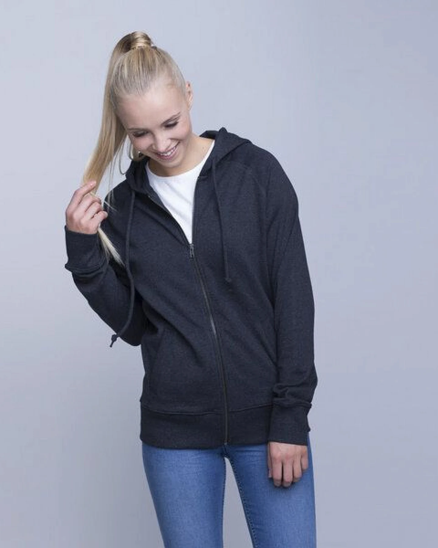 Pure Waste - Unisex Raglan Zip Hoodie – Ansicht 3