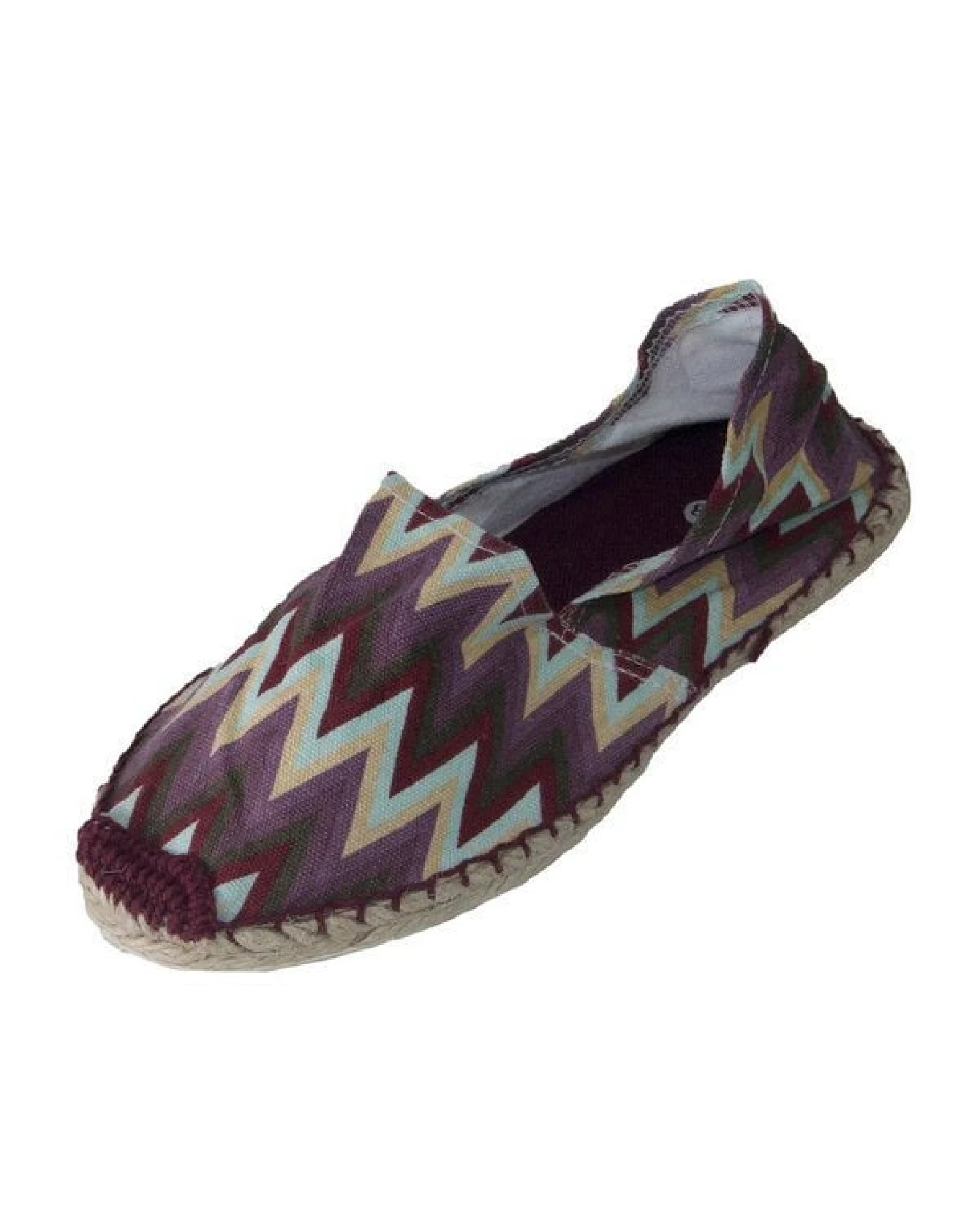 Japanwelt Espadrilles Espadrilles Canvas Unisex Sommerlatschen Leinen Zick-Zack-Streifen – Ansicht 3