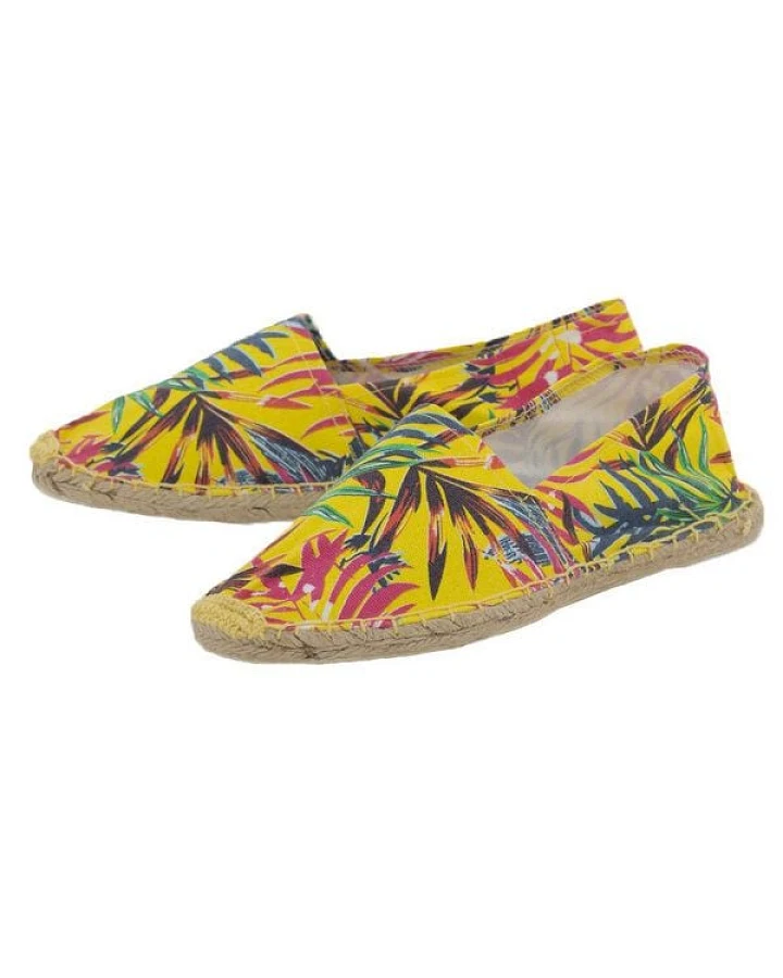 Japanwelt Espadrilles Espadrilles Canvas Unisex Sommerlatschen Leinen Hawaii gelb