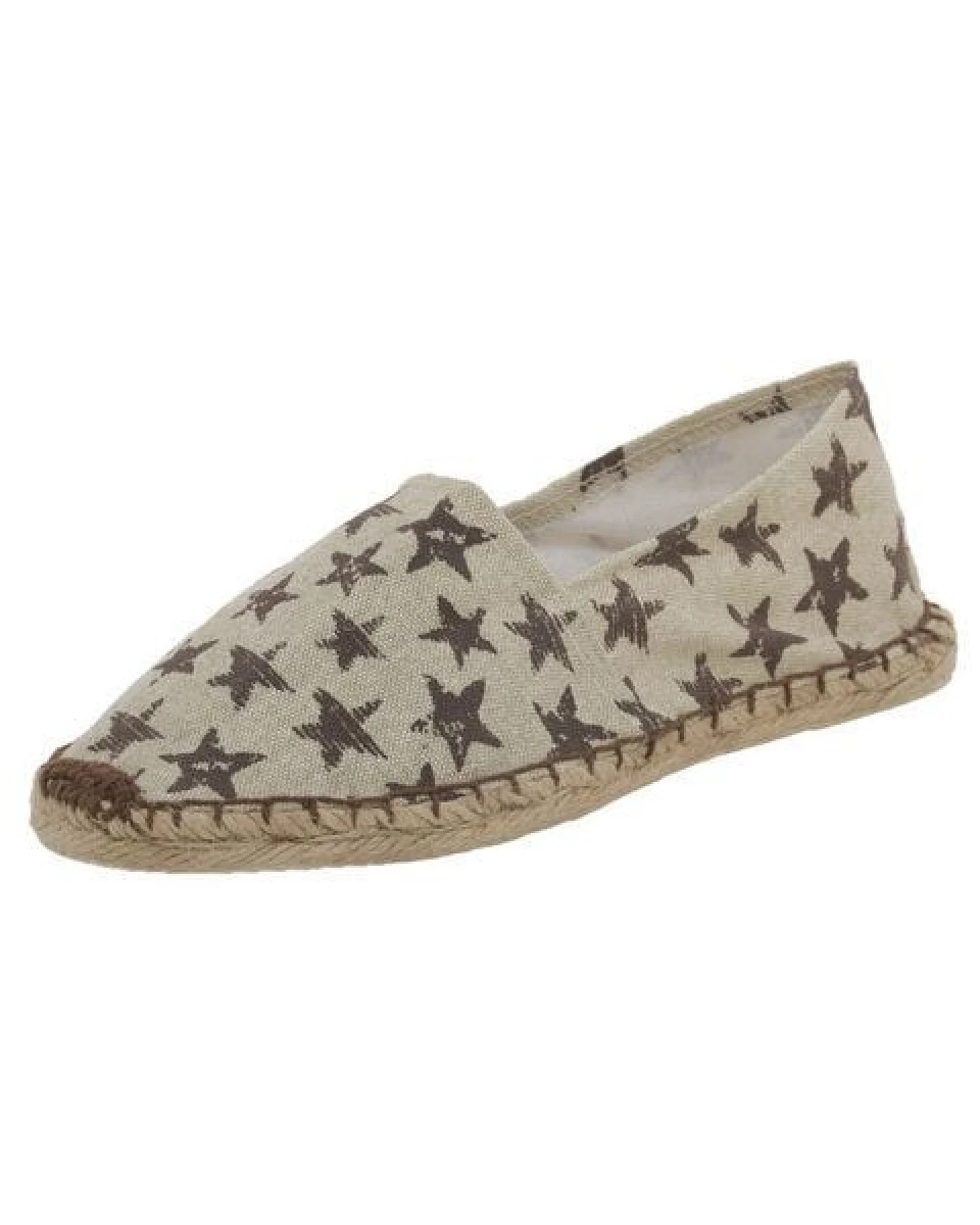 Japanwelt Espadrilles Espadrilles Canvas Unisex Sommerlatschen Leinen Sterne braun-beige – Ansicht 4