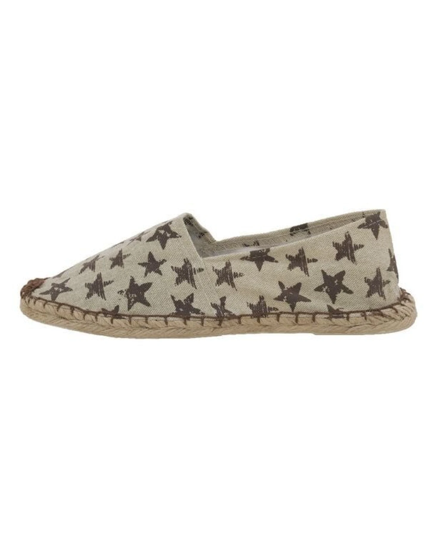 Japanwelt Espadrilles Espadrilles Canvas Unisex Sommerlatschen Leinen Sterne braun-beige – Ansicht 2
