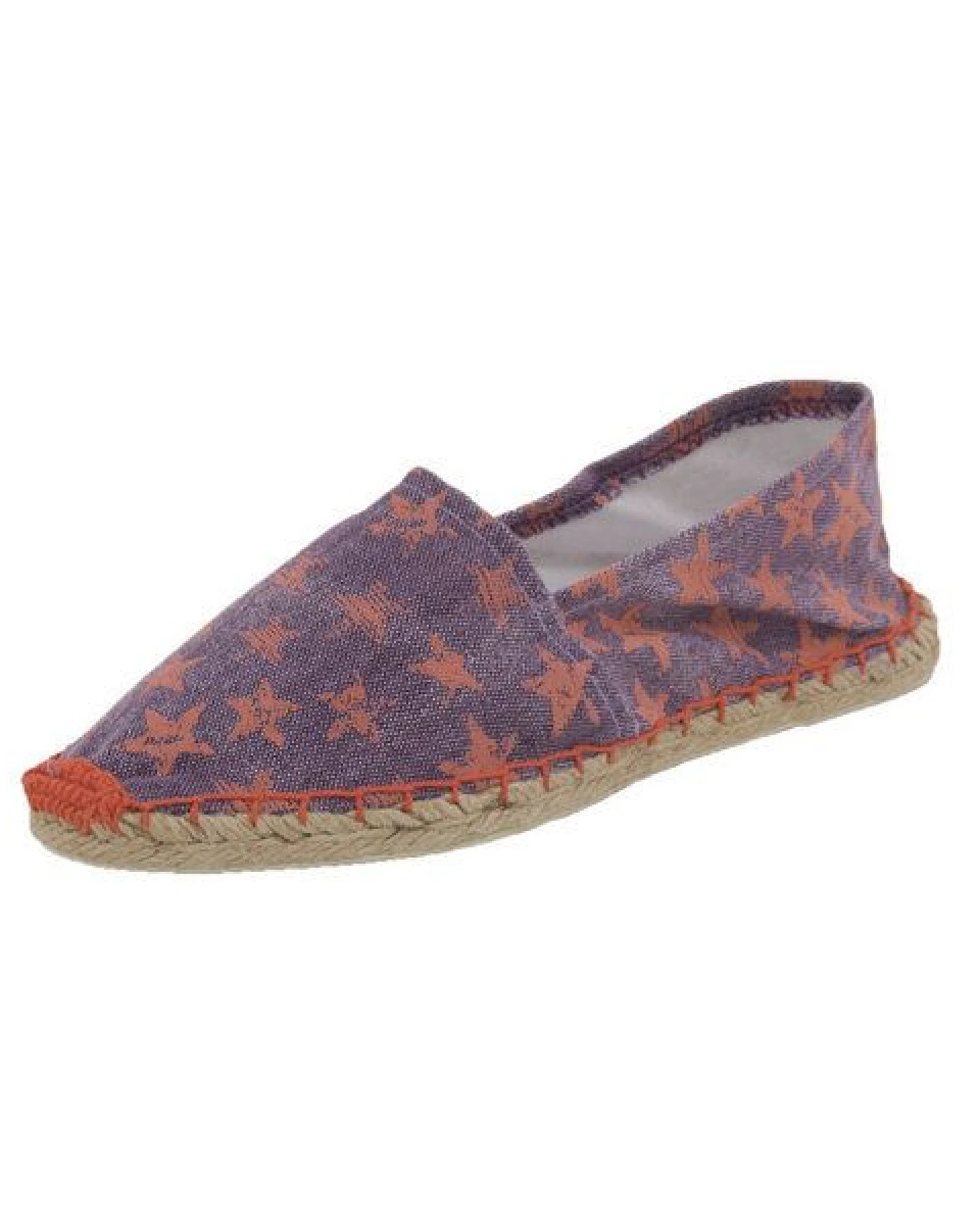 Japanwelt Espadrilles Espadrilles Canvas Unisex Sommerlatschen Leinen Sterne orange-lila – Ansicht 2