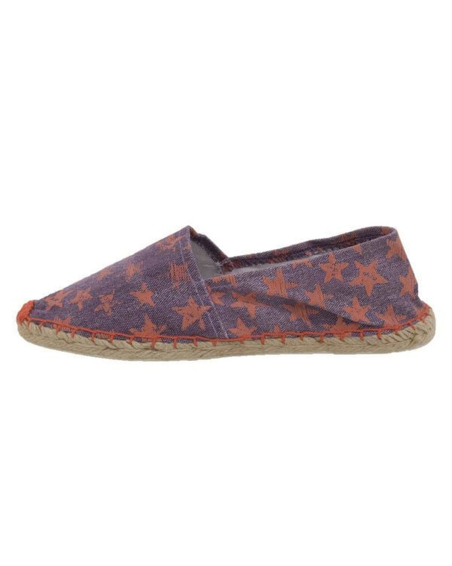 Japanwelt Espadrilles Espadrilles Canvas Unisex Sommerlatschen Leinen Sterne orange-lila – Ansicht 3