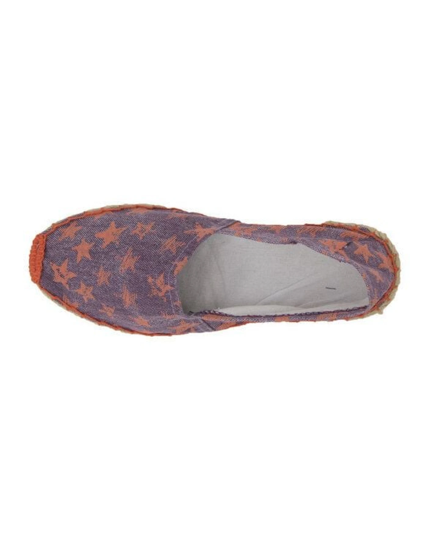 Japanwelt Espadrilles Espadrilles Canvas Unisex Sommerlatschen Leinen Sterne orange-lila – Ansicht 4