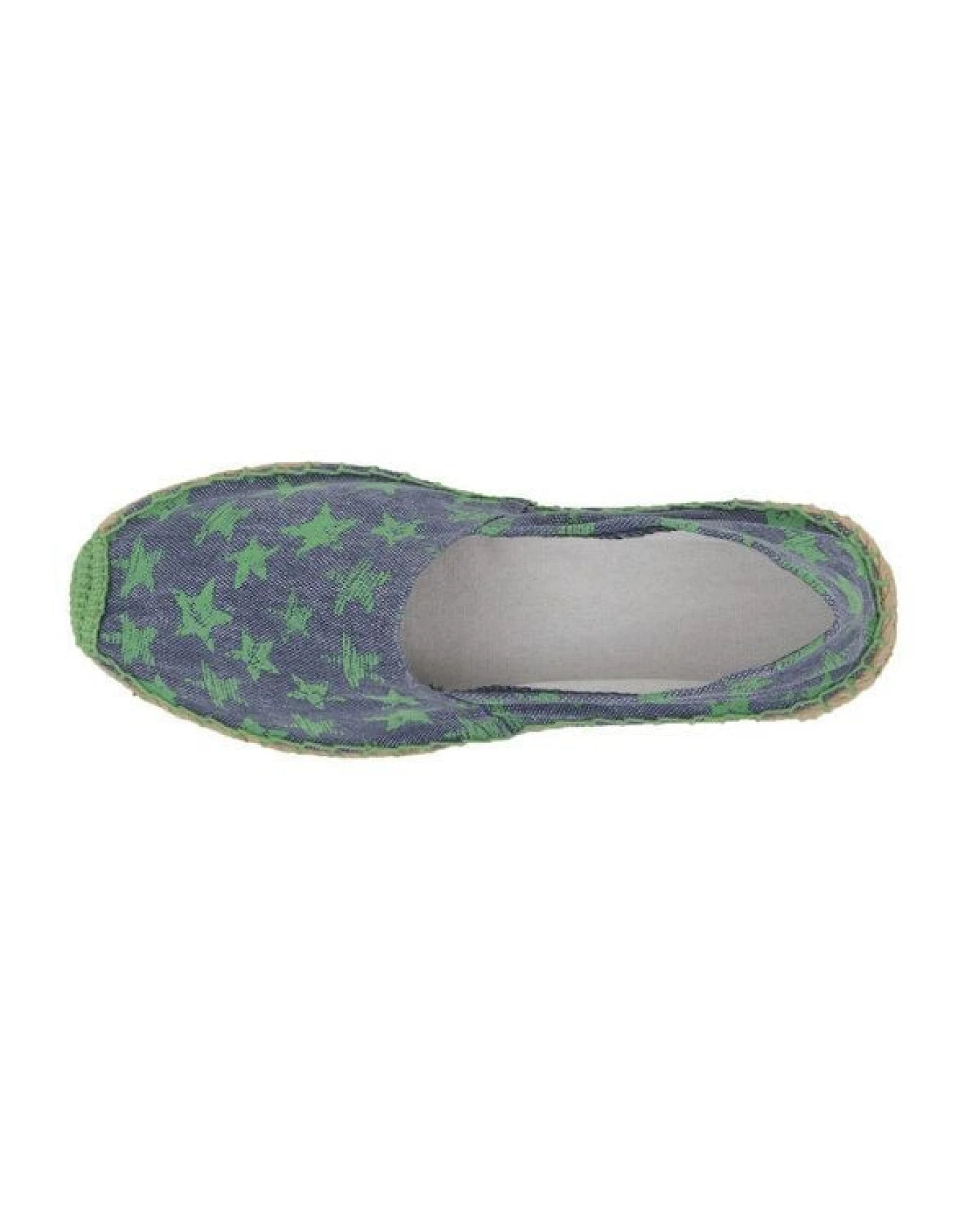 Japanwelt Espadrilles Espadrilles Canvas Unisex Sommerlatschen Leinen Sterne grün-blau – Ansicht 4