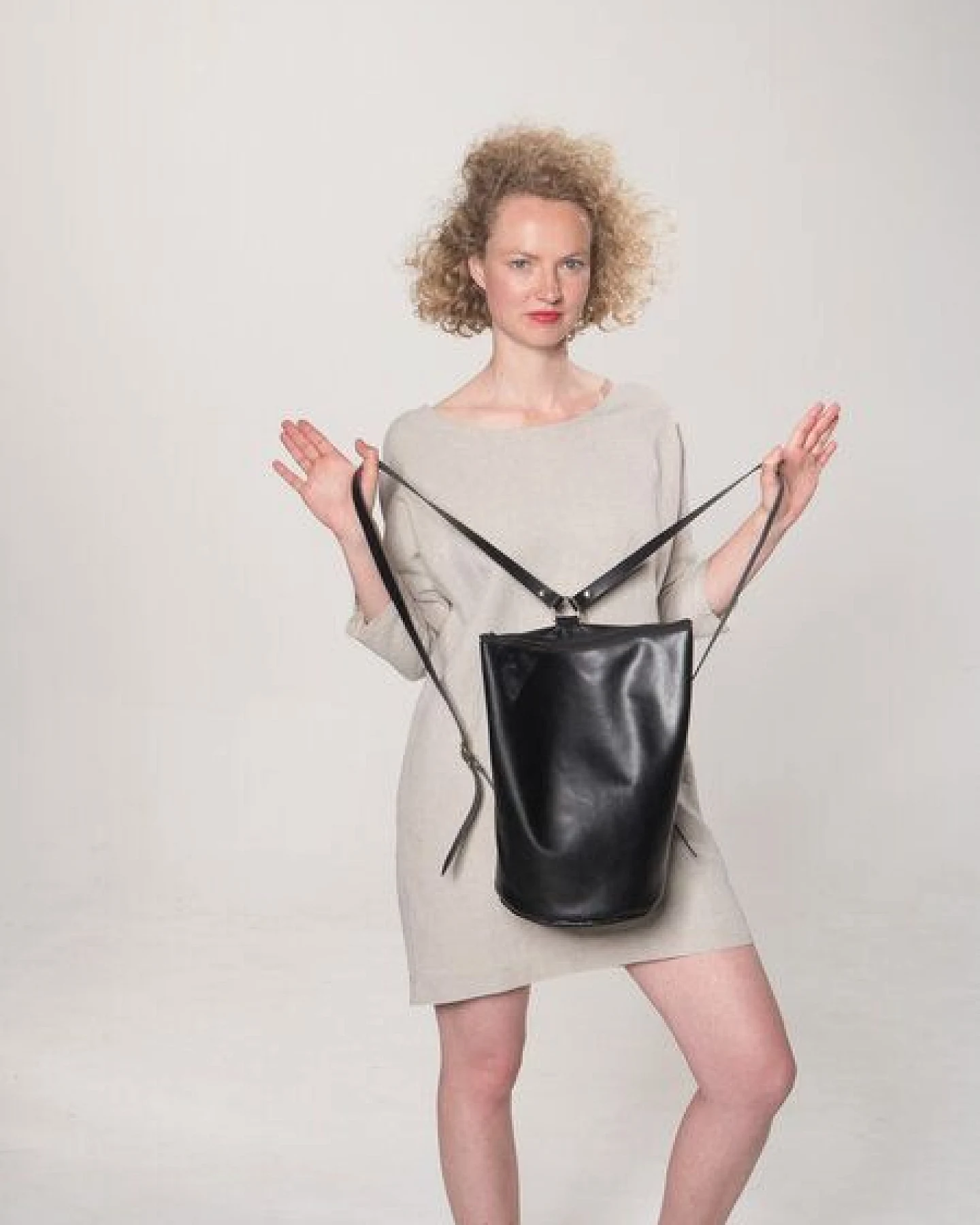 monday market Lederrucksack Susi – Ansicht 2