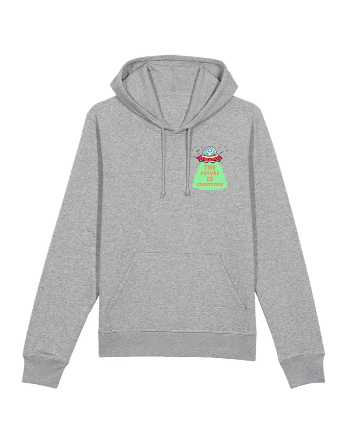 Oat Milk Club Damen vegan Hoodie The Future Is Cruelty Free Unisex Grau