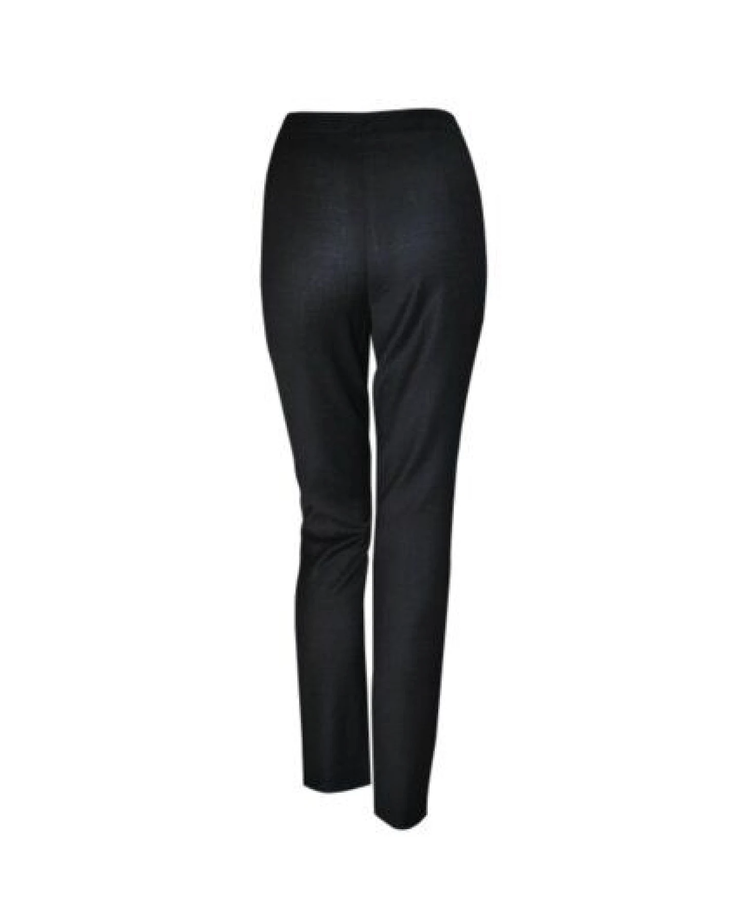 Yuna Miray taillierte, schmal geschnittene, elegante Hose aus 100% kbt Merinowolle "Cigarette" in schwarz & anthra – Ansicht 4