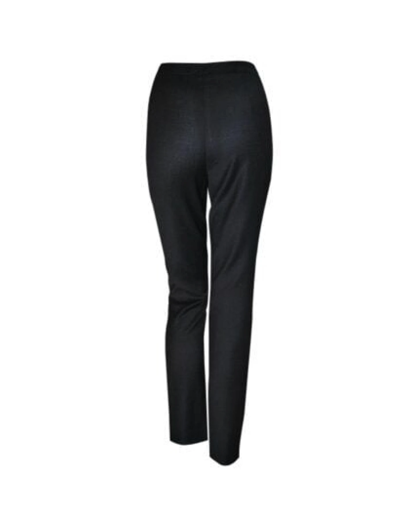Yuna Miray taillierte, schmal geschnittene, elegante Hose aus 100% kbt Merinowolle "Cigarette" in schwarz & anthra – Ansicht 4