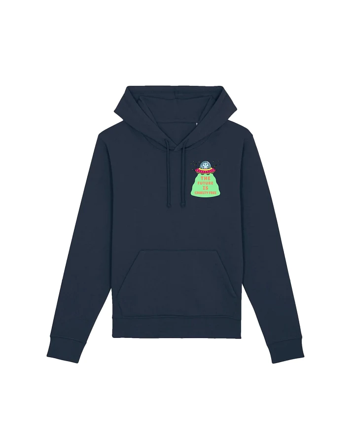 Oat Milk Club Damen vegan Hoodie The Future Is Cruelty Free Unisex Marineblau