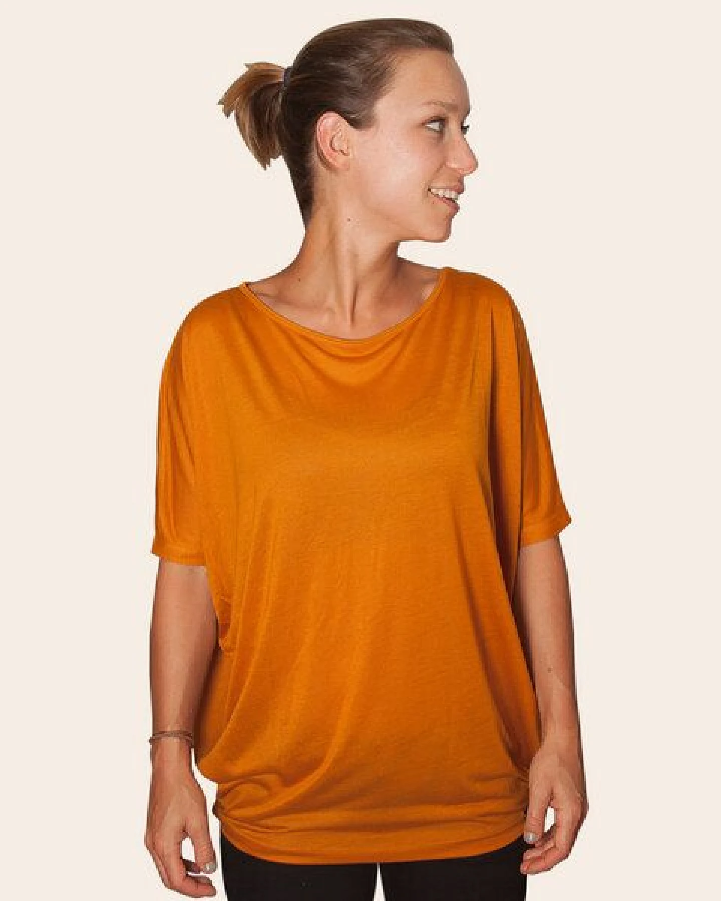 päfjes Basic - Fair gehandeltes, kurzarm Frauen Flow T-Shirt aus Modal – Ansicht 2