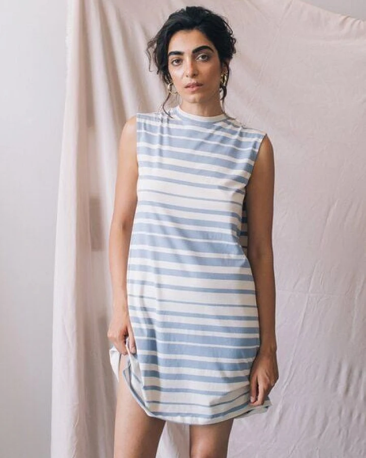 Cossac Sommerliches Streifenkleid aus Bio-Baumwolle in One Size