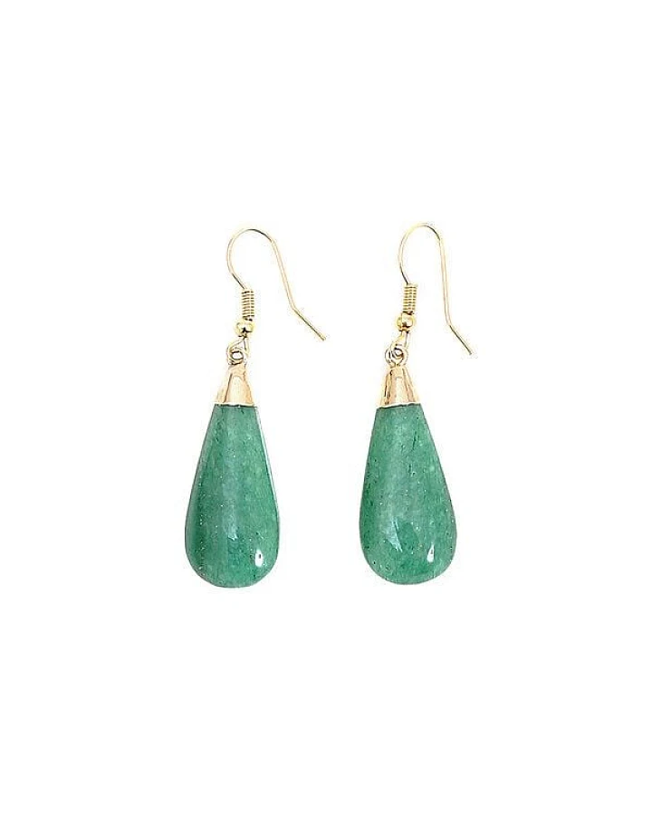 Aventurin Ohrringe vergoldet von Crystal and Sage