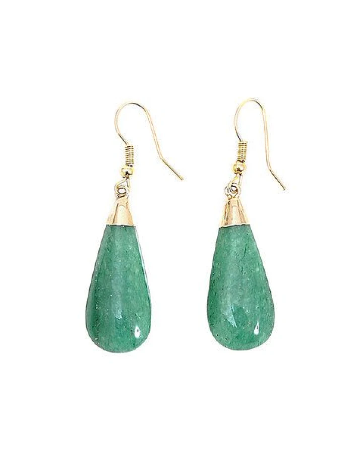 Aventurin Ohrringe vergoldet von Crystal and Sage