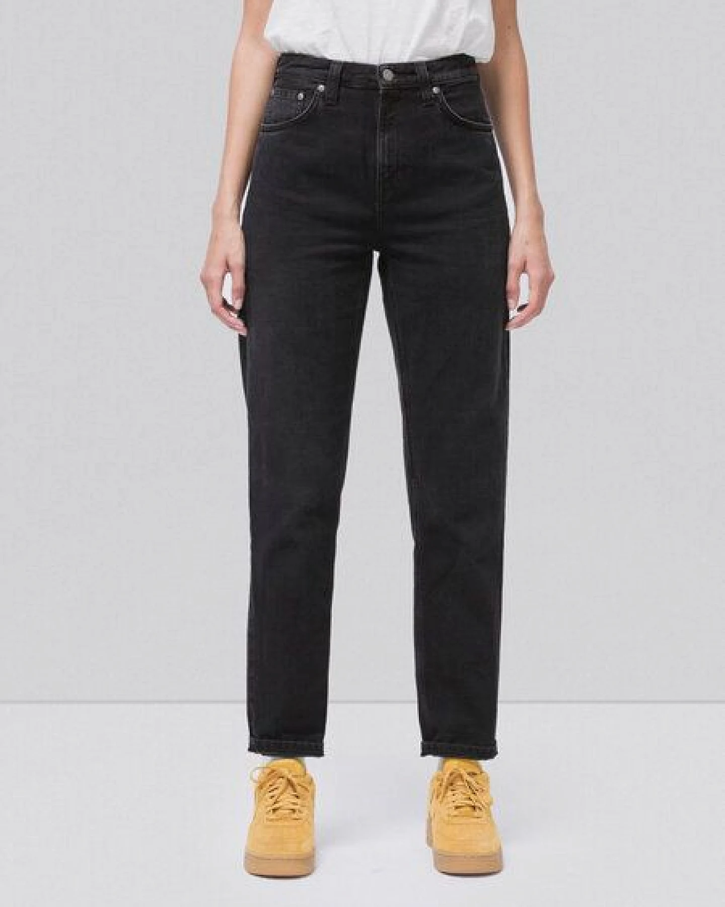 Nudie Jeans Breezy Britt Black Worn – Ansicht 2