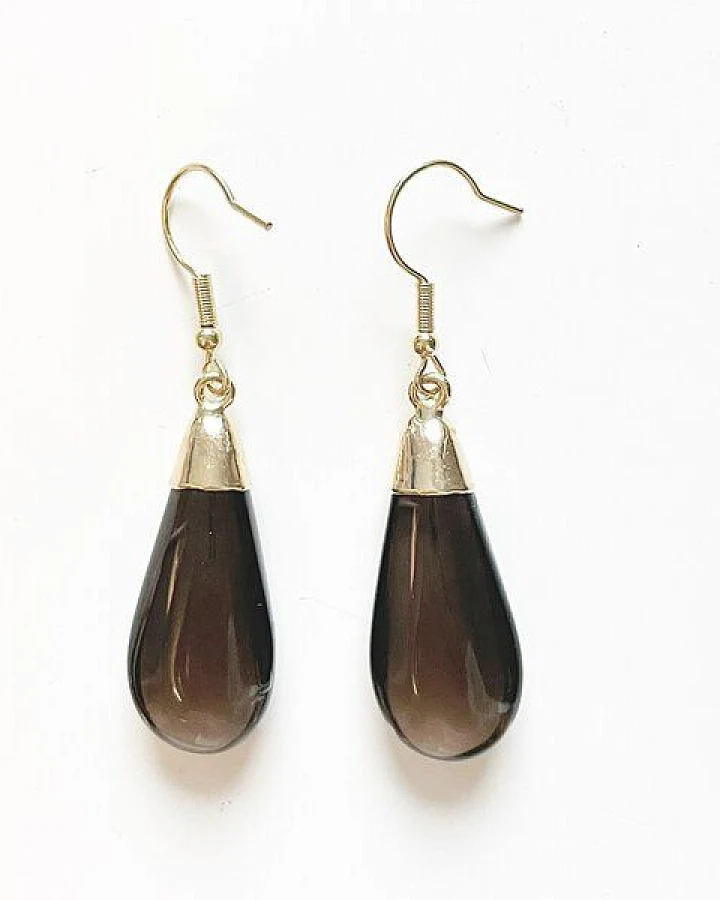 Crystal and Sage Rauchquarz Ohrringe
