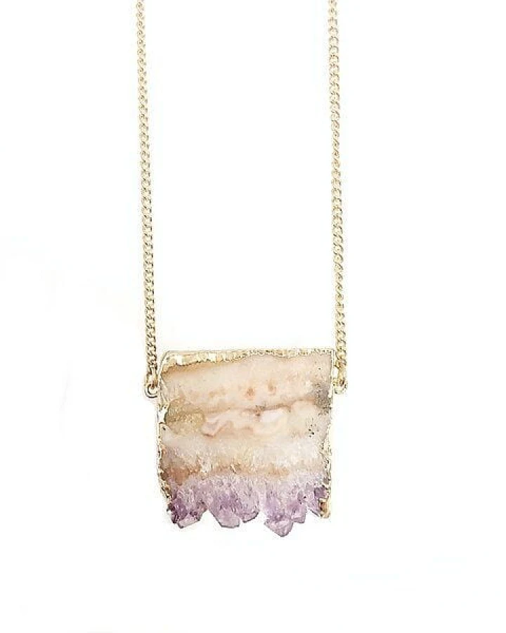 Crystal and Sage Isabella Amethyst Halskette