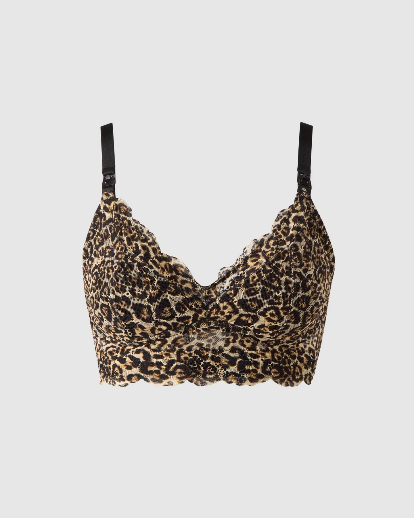 Understatement Damen vegan Spitze Still-Balette Leopard – Ansicht 2