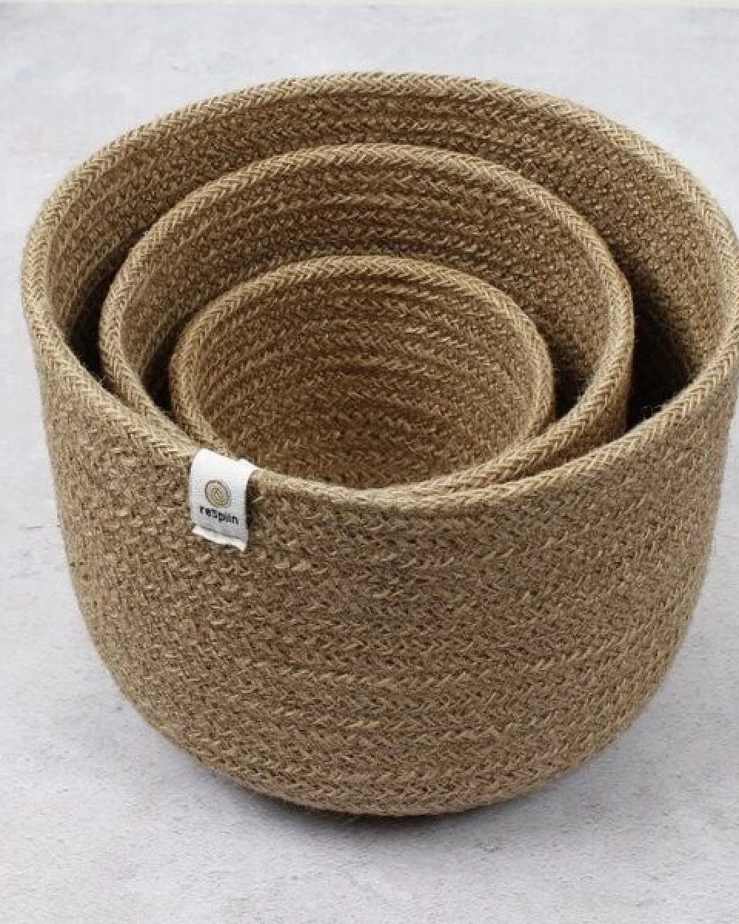 reSpiin 3er-Set große Körbe aus Jute – Ansicht 3