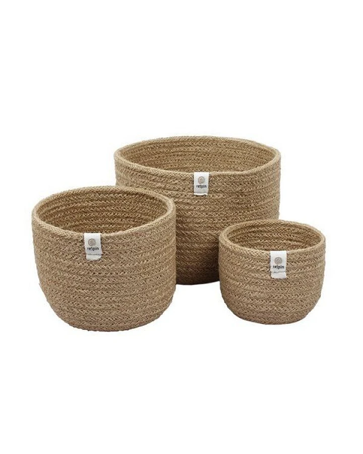 reSpiin 3er-Set große Körbe aus Jute
