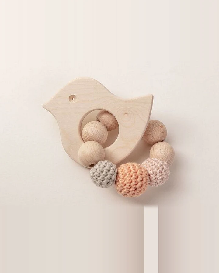 NoniKids Berlin Greifling Beißring Holz *Vogel*