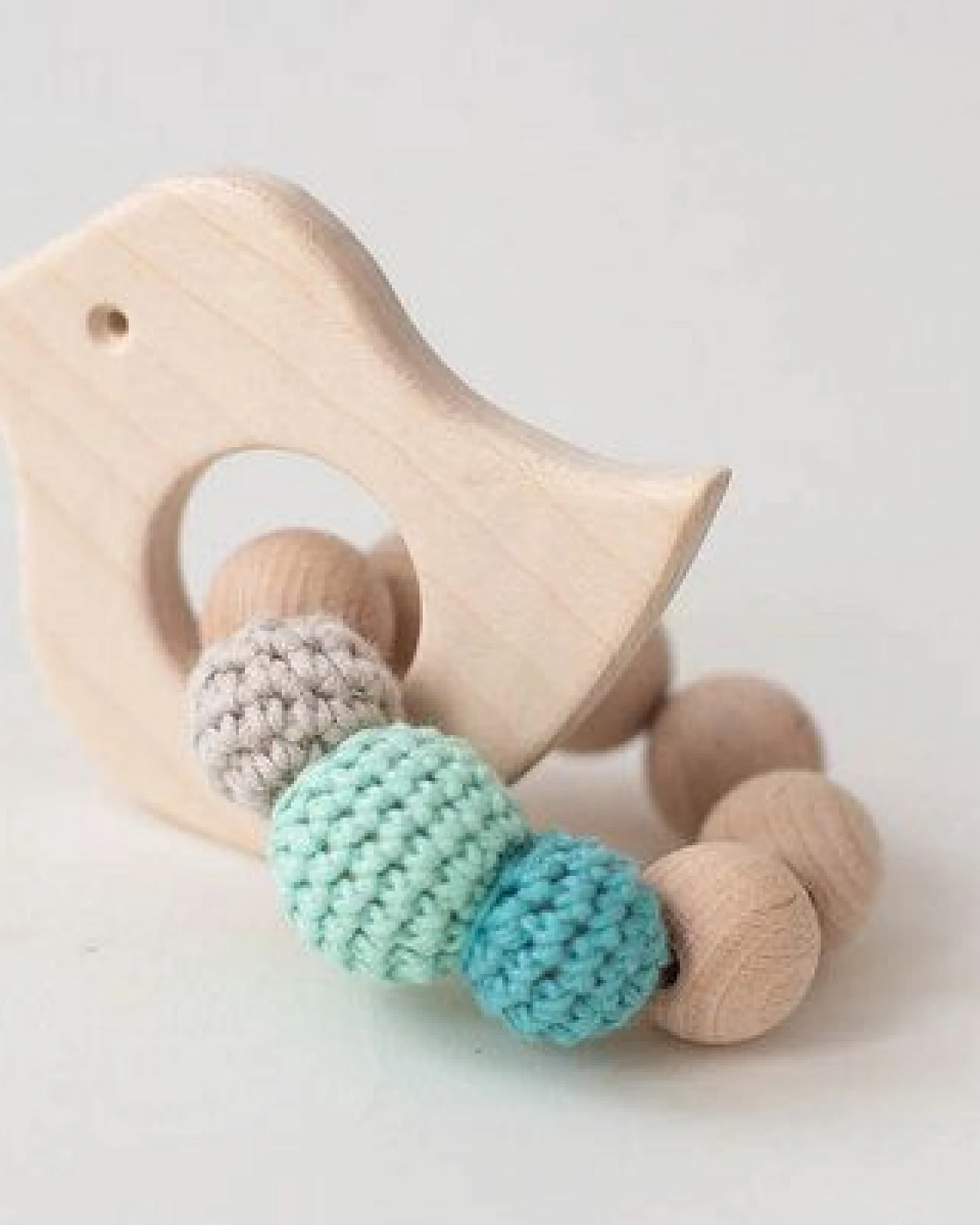 NoniKids Berlin Greifling Beißring Holz *Vogel* – Ansicht 2