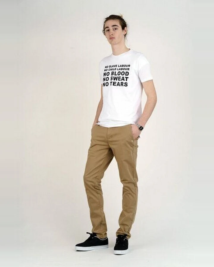 MONKEE GENES Chino aus Baumwollsatin
