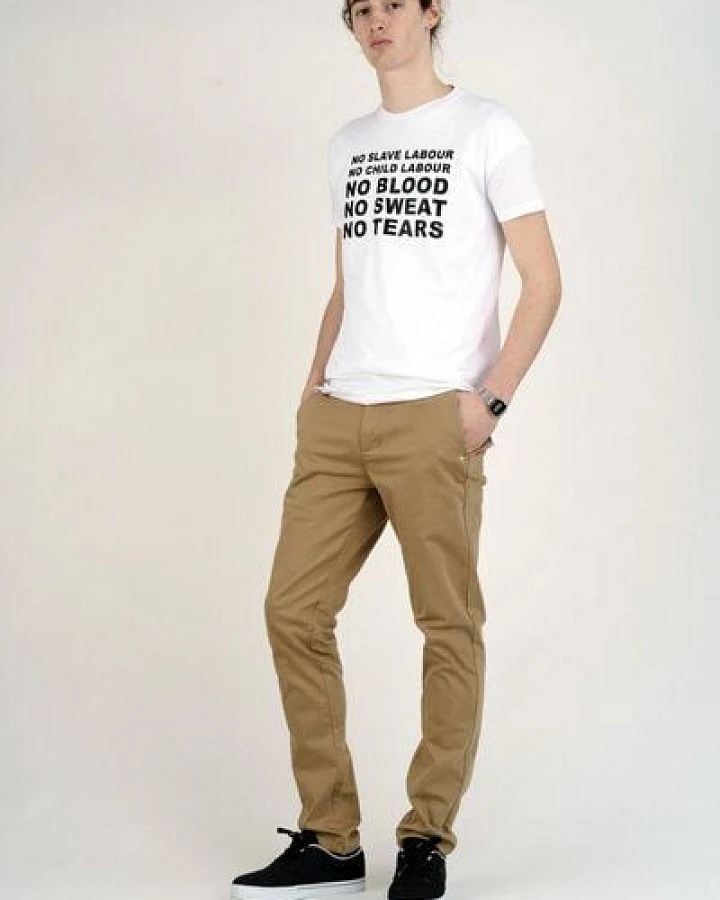 MONKEE GENES Chino aus Baumwollsatin