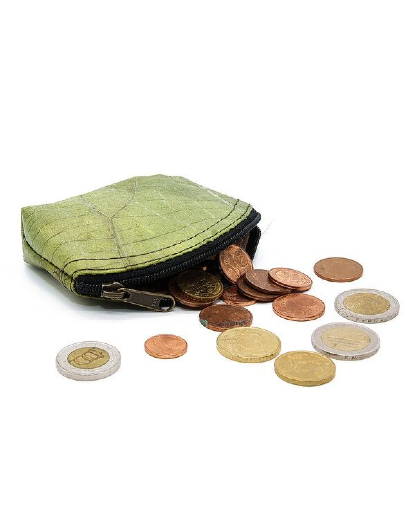 ECOMONKEY® Münzportemonnaie + veganes Lederimitat aus Blättern – Ansicht 4