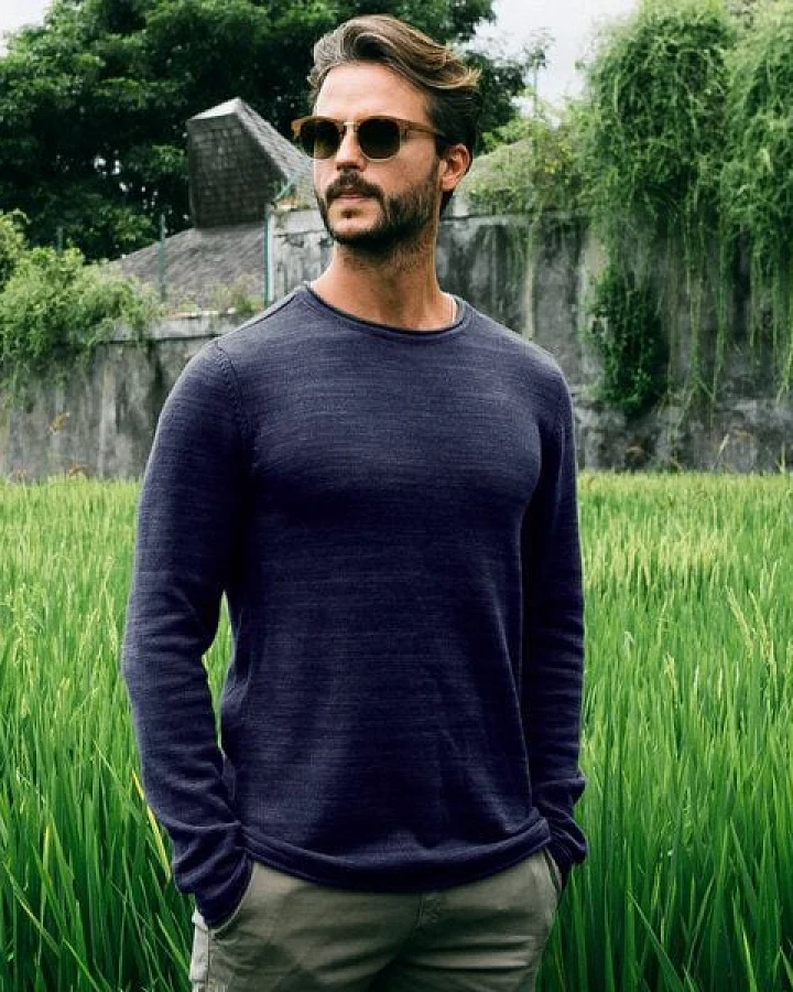 The Driftwood Tales Basic-Strickpullover - Herren Pullover - Driftwood Tales - aus Bio-Baumwolle