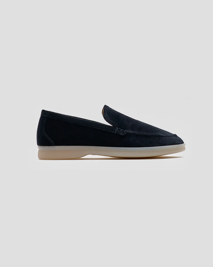 Solari Milano Damen vegan Loafer Samt Schwarz
