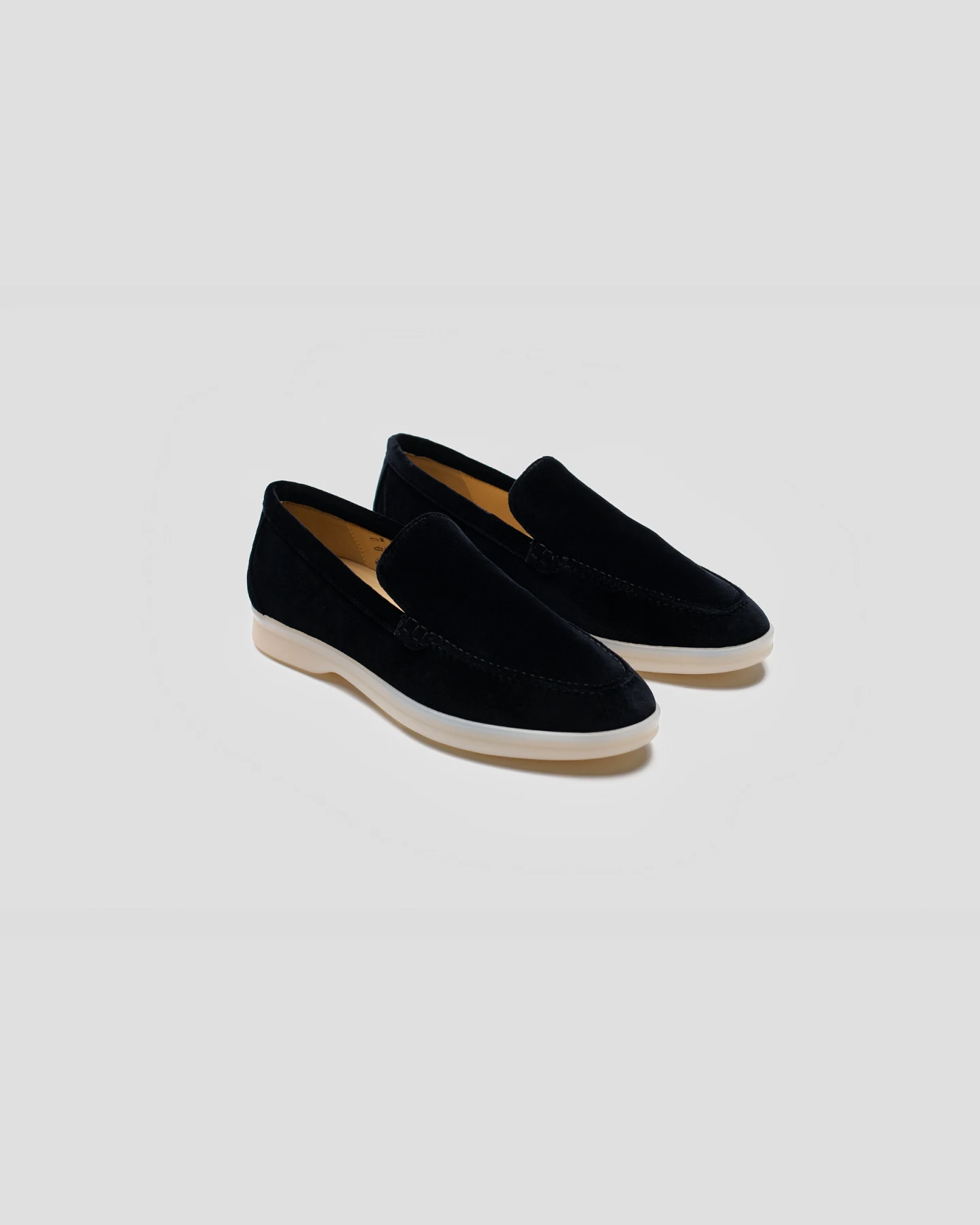 Solari Milano Damen vegan Loafer Samt Schwarz – Ansicht 2
