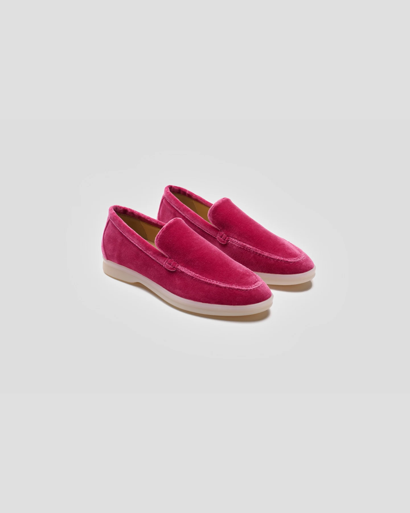 Solari Milano Damen vegan Loafer Samt Rosa – Ansicht 2