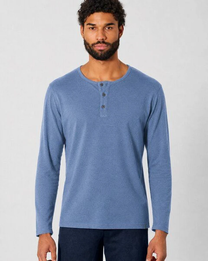 HempAge Herren Langarm-Shirt Hanf/Bio Baumwolle