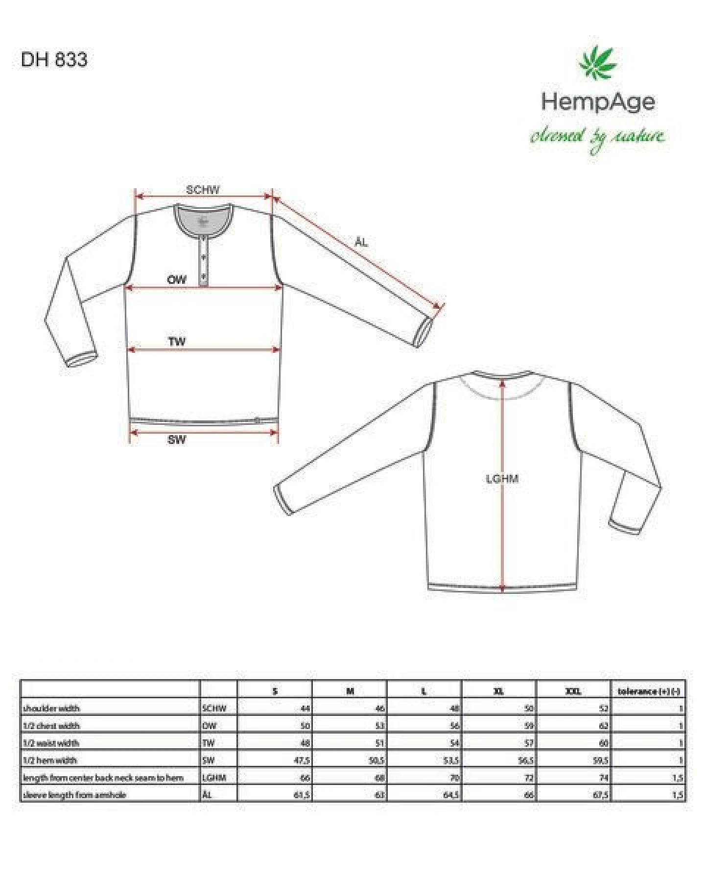 HempAge Herren Langarm-Shirt Hanf/Bio Baumwolle – Ansicht 4