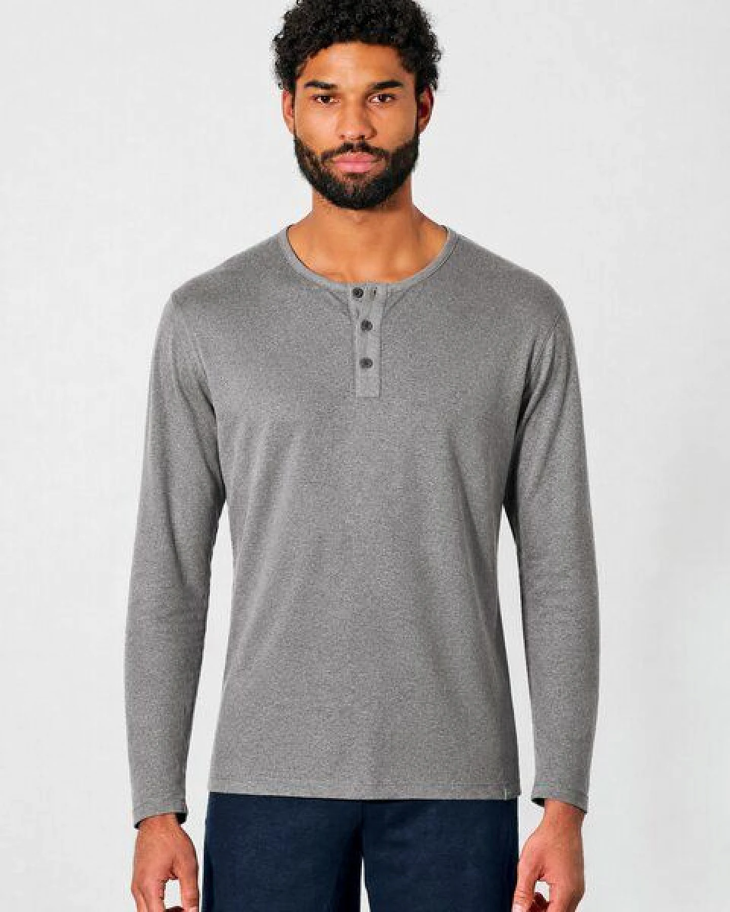 HempAge Herren Langarm-Shirt Hanf/Bio Baumwolle – Ansicht 2