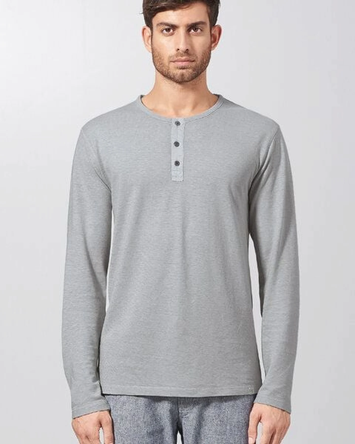 HempAge Herren Langarm-Shirt Hanf/Bio Baumwolle – Ansicht 2