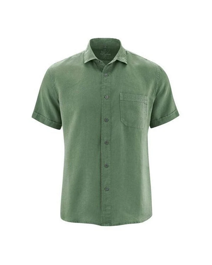 HempAge Herren Kurzarm-Hemd