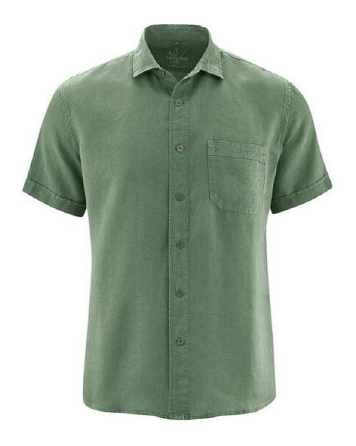 HempAge Herren Kurzarm-Hemd