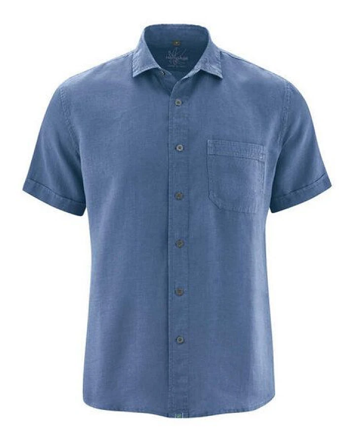 HempAge Herren Kurzarm-Hemd